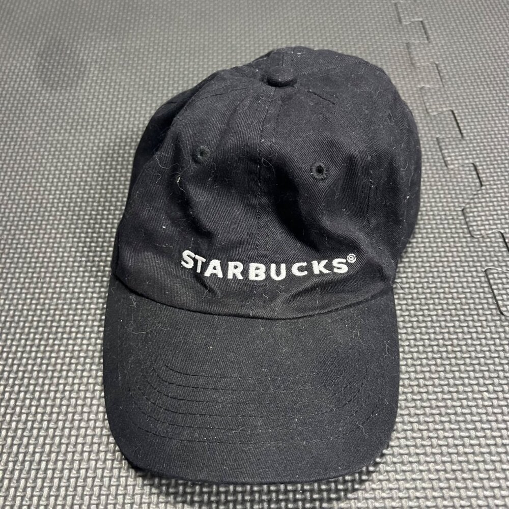 Starbucks Black Adjustable Baseball Cap Embroidered Logo Cotton Unisex Casual